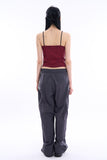 Wave piping nylon track pants