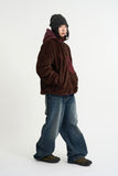 Retro deep pile fleece jacket