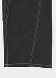 OBLIQUE SEMI WIDE DENIM PANTS