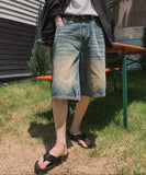 Boma catwash bermuda denim pants