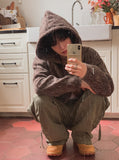 Rookie Mohair Cropped Hooded Jacket