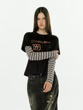 W Stripe Layered Long Sleeve