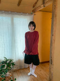 Nemiki String Over Basic Long Sleeve Tee