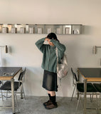 Itste Washing Denim Midi Skirt