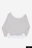 Landa 2-way stripe unbalance T-shirt