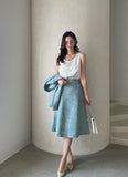 Dorian Satin Sleeveless Blouse