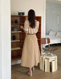 Joanne Flared Long Skirt (belt set)