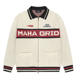 RACING ZIP-UP KNIT CARDIGAN