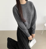 Basic Mid Season Semi Crop Knit