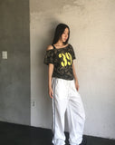 Seukae track two-way banding wide pants