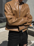 Derock Leather Blouson Jacket