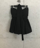 Ribbon flare halter top