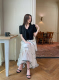 Demin Round Puff Short Sleeve Jacket