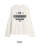 Tiffin Crack Lettering Long Sleeve T-shirt