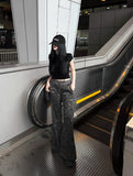 Camo Long Slim Flare Pants