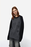 Emblem Mixed Embroidered Sweater