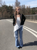 Myou V-neck See-through Button Cardigan