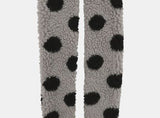 Elvan Dot Color Matching Fleece Fluffy Muffler