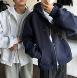 Two-way base hood zip-up