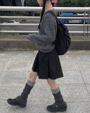 Iva button slit color matching leg warmers