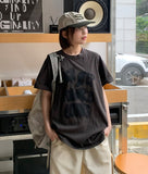 [unisex] Horn Printing Over Short Sleeve Tee