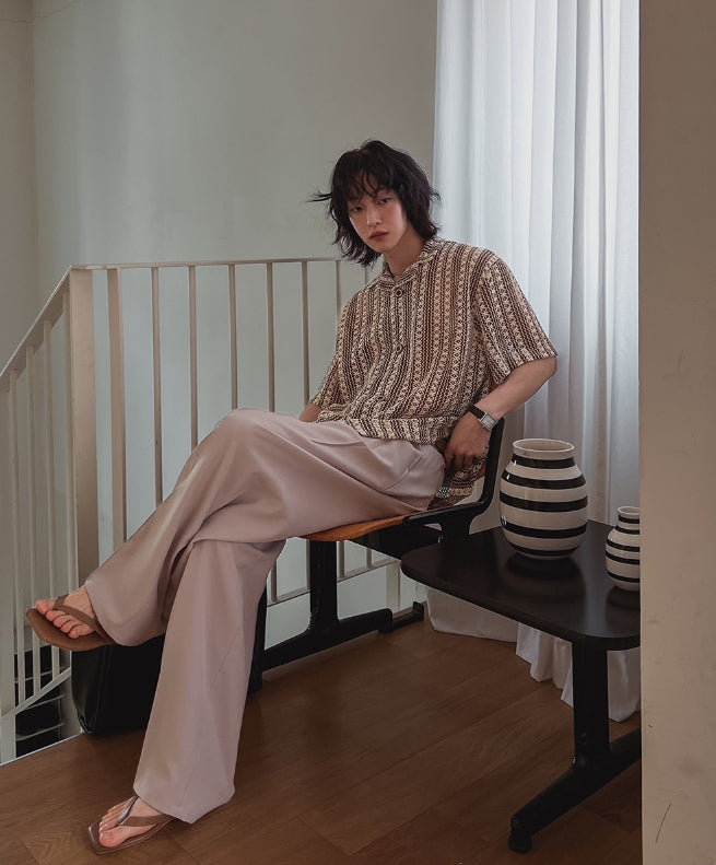 【2plan】Rowoon Two-Tuck Wide Slacks 2plan (ツープラン) - ローウンツータックワイドスラックス