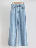 Raven Summer Cool Banding Wide Denim Pants