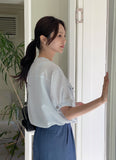 [Sleeveless  + Jacket set] Shuri Stripe Sleeveless Knit Linen Blouson Zip Up Jacket
