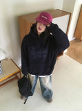 Kame two-way snap button long wide denim pants
