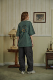 Frog Pop Embroidery Short Sleeve T-shirt