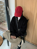 [unisex] Linve two-way high neck knit zip-up cardigan