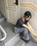 [Fake Layered] Cutin Ribbon Skirt Leggings Pile Skirt Pants