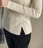 Lapu Unbalanced Wrap Button Polar Knit