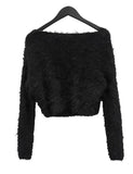 Muffler Set Sleeveless Fur Wrap Cardigan