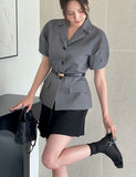Kane Puff Collar Short Sleeve Jacket