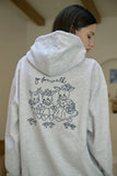 Bloom Rabbit Embroidered Hoodie