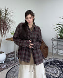 Louver pigment check shirt
