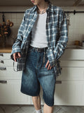 Tailor washed Bermuda denim pants