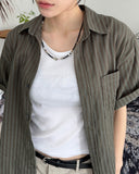 Rica Stripe Half Shirt