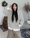 Kimo Stripe Hood Zip-Up