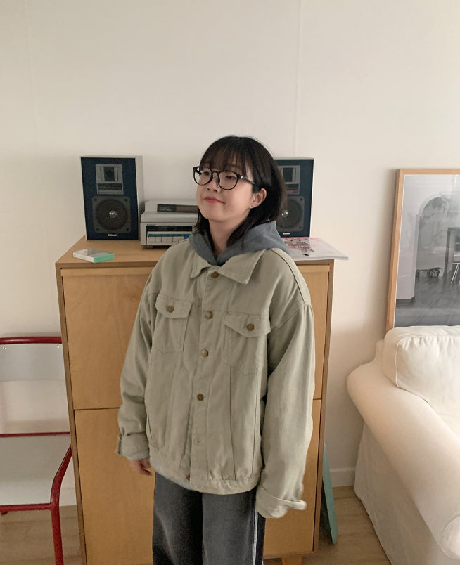 【BAON】[unisex] Coldw Hood Layered Collar Jacket BAON】[unisex] Coldw Hood Layered Collar Jacket (BAON