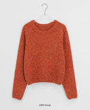 Hukobu Raglan Color Mix Wool Crop Knit