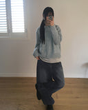 Nedic cozy ribbed collar loose fit knit cardigan