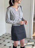 Peer Knit Sleeveless Cardigan Set
