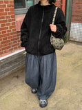 [BAONHAUS] Tontoni Banding Cut Denim Balloon Wide Pants
