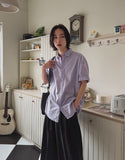 With overfit half shirt