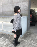 [Plan] Dottie Off-Shoulder Ribbon Cable Knit