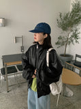 Core Pocket Two-Way Over Leather Jacket