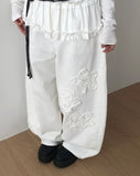 Kuren Flower Balloon Wide Long Pants