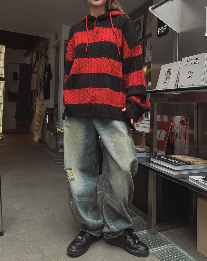 【U LAN】Tinta brush damage balloon denim pants U LAN】Tinta brush damage balloon denim pants (U LAN/デニム